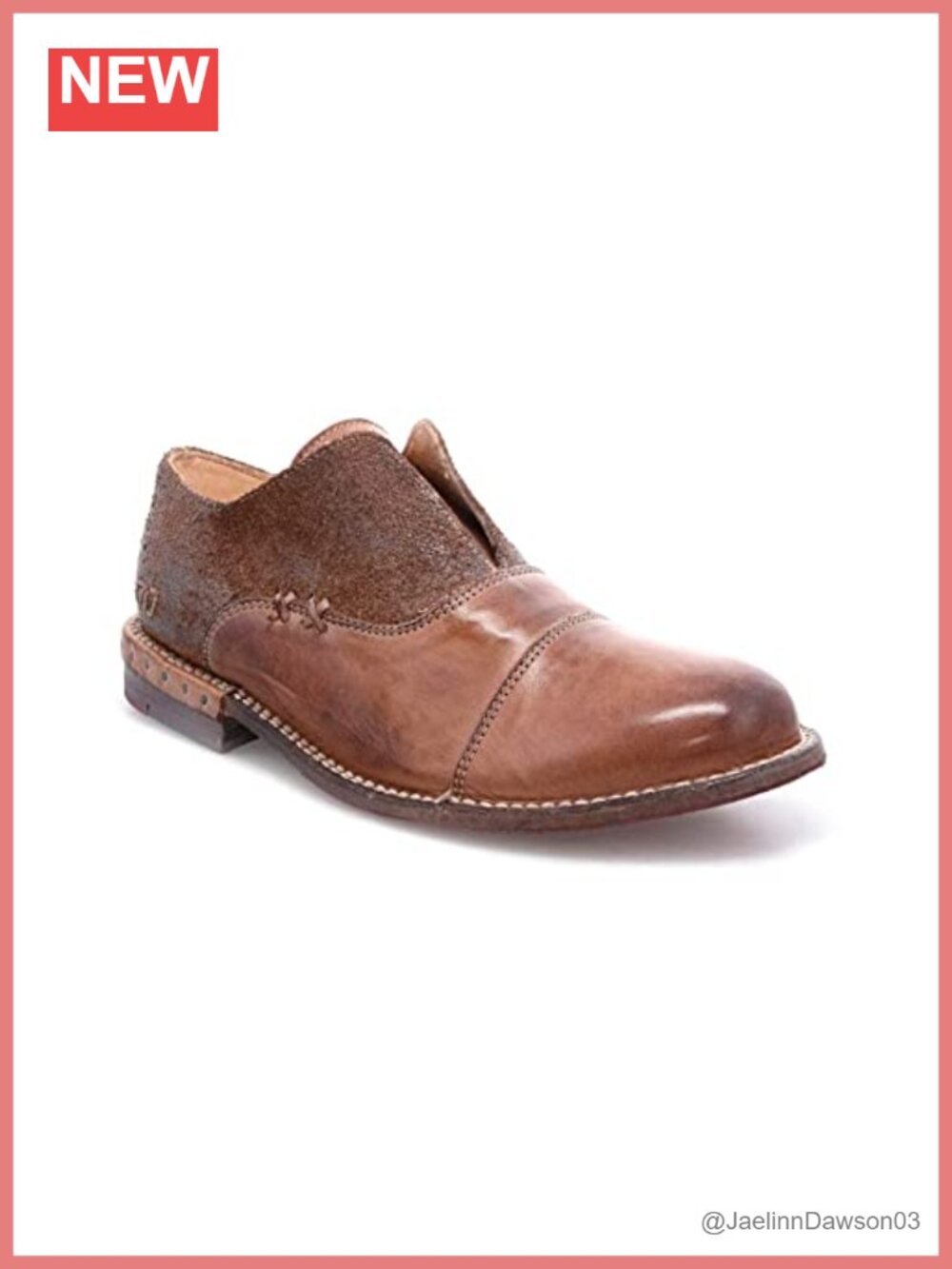 Women's Leather Slip-On Loafers with Decorative Stitching, Cushioned Footbed,